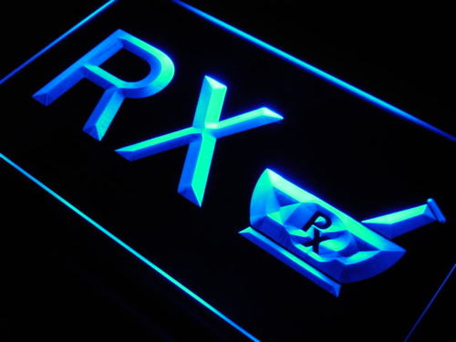 RX Pharmacy Display Shop Neon Light Sign